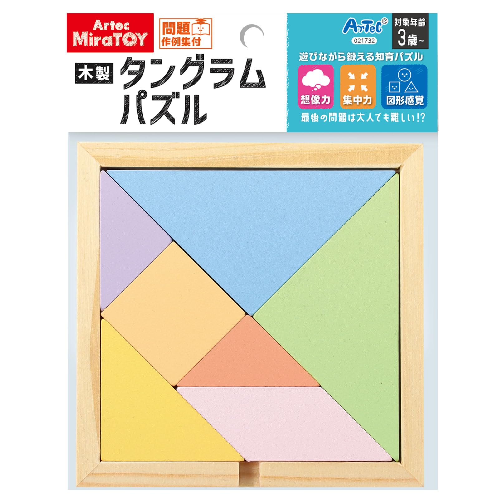 Деревянная головоломка Танграм Artec MiraTOY 21732, Обучающая игрушка