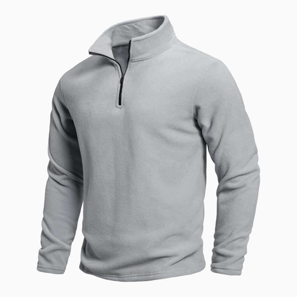 Men S Stand Collar Half Zip Long Sleeve Pullover Fleece Sweatshirt Casual
