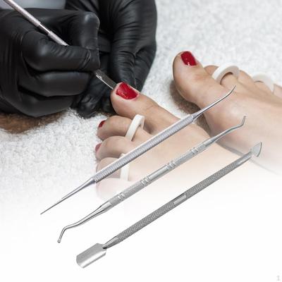3Pcs Manicure Tools Multifunction Nail Cleaner for Toenails Fingernails
