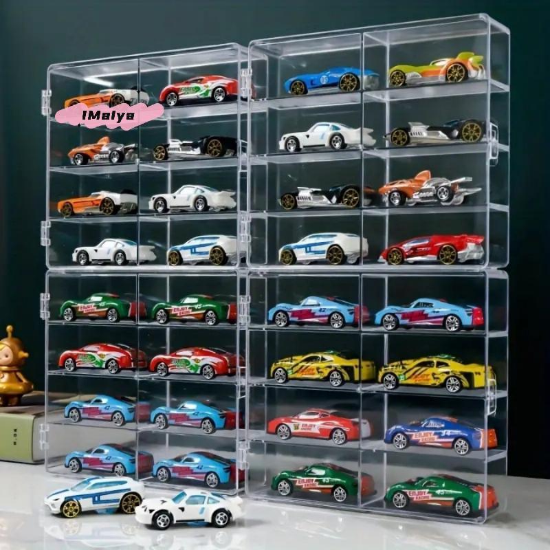M-1Pcs Car Model Dust-Proof Display Stand Transparent Toy Car Placement Box Compact Car Model Storage Display Box