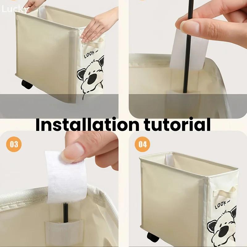 40cm Folding Laundry Basket Large Capacity Storage Box With Roller For Clothes Fitness Equipment Snack Toy Office Organizer Box