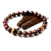 Mala beads for 13mm natural stone 16mm beads bag Nishijin prayer natural natural informal prayer rosary genuine tiger eye brown quartz stone 16 mm