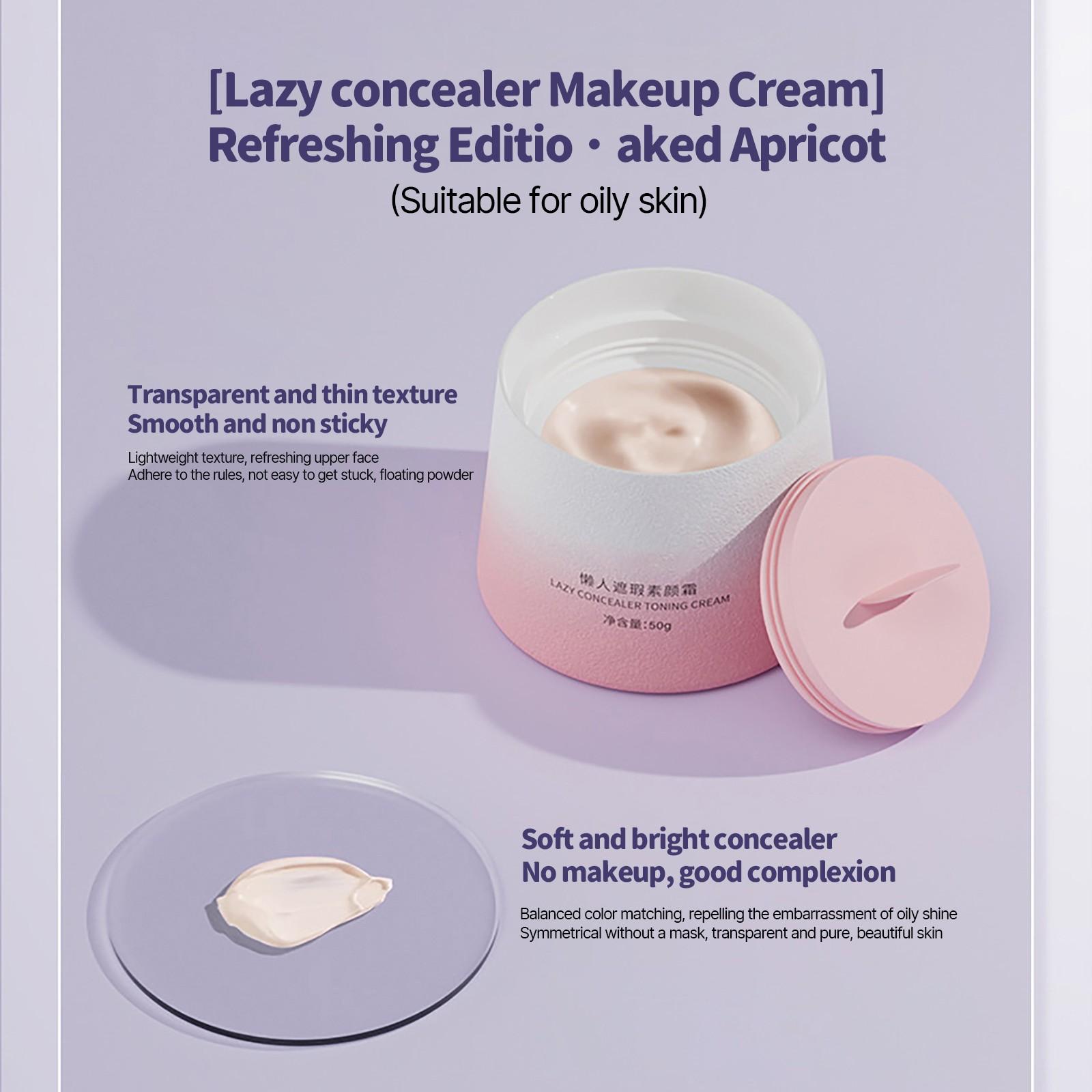 

Натуральный крем для женщин осветляет тон кожи, маскирует и изолирует. Увлажняющий и увлажняющий ленивый крем One Size розовый