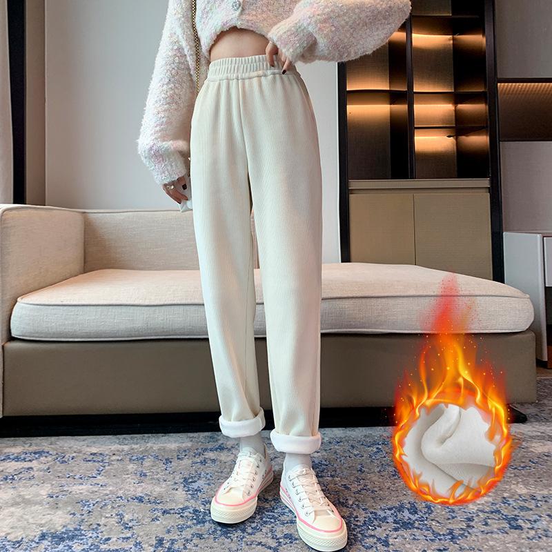 Harlan Pants Women's Autumn and Winter New European Cotton Velvet Sweatpants Loose Corduroy Casual Radish Pants