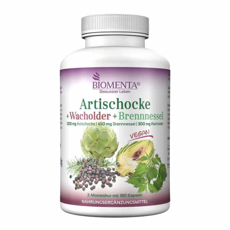 BIOMENTA Artichoke + Cedarwood + Nettle Vegan 90 Capsules (based on product name)
