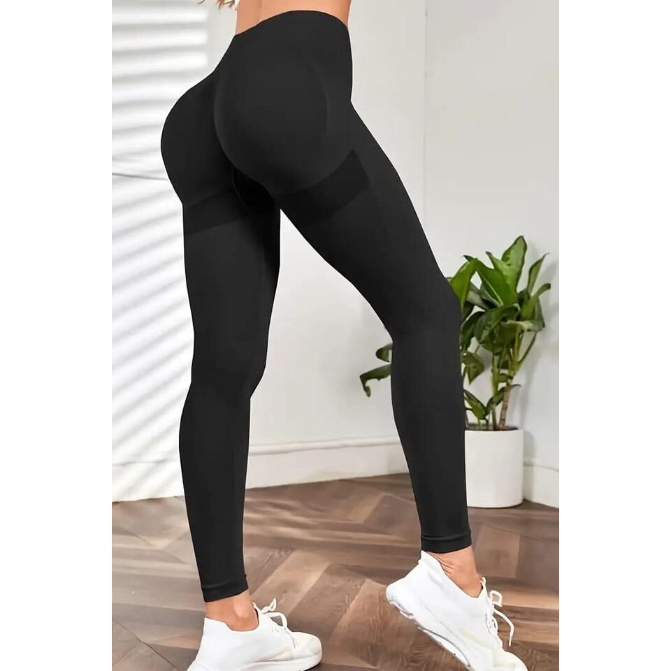  High Waist Yoga Pants for Women – Tummy Control Compression Leggings for Running, Gym, Workout, Black