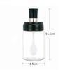 Condiment Seasoning Jars for Spices, Pepper Bottles, Salt Shakers, 250ml, Cap Sealed, Cruet with Lid and Spoon, Kitchen Storage