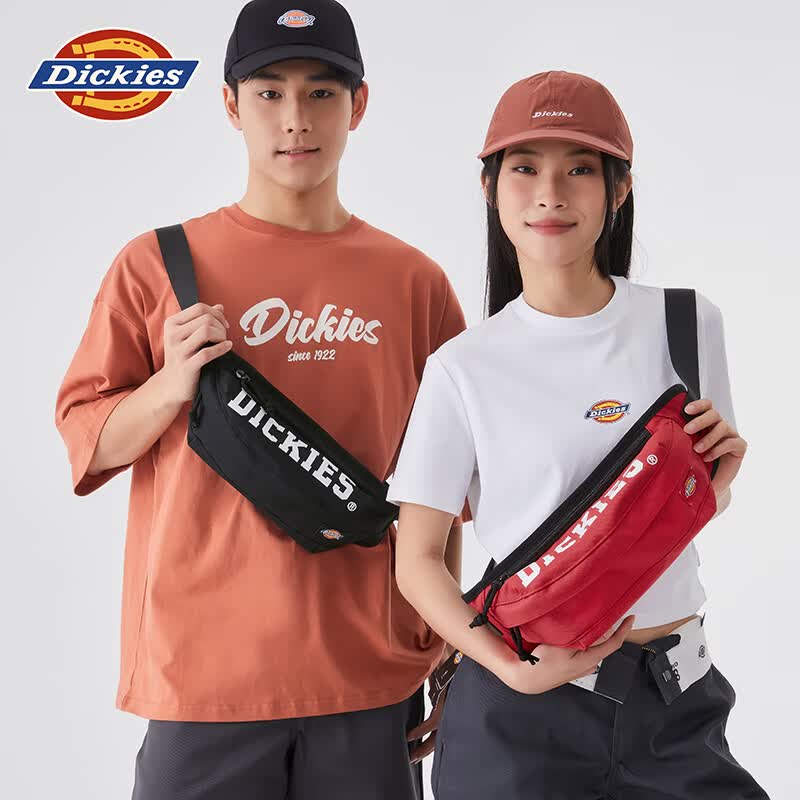 Dickies Sac bandoulière, Léger, Multi-compartiments, Sport, Sac banane, Trajet quotidien, Vélo, Randonnée, Sac de voyage, Noir