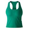 New Thread Knitted Yoga Sleeveless U-Neck Vest, Quick Drying Breathable Tight Fitting Top, Running, Fitness, Beautiful Back For Women