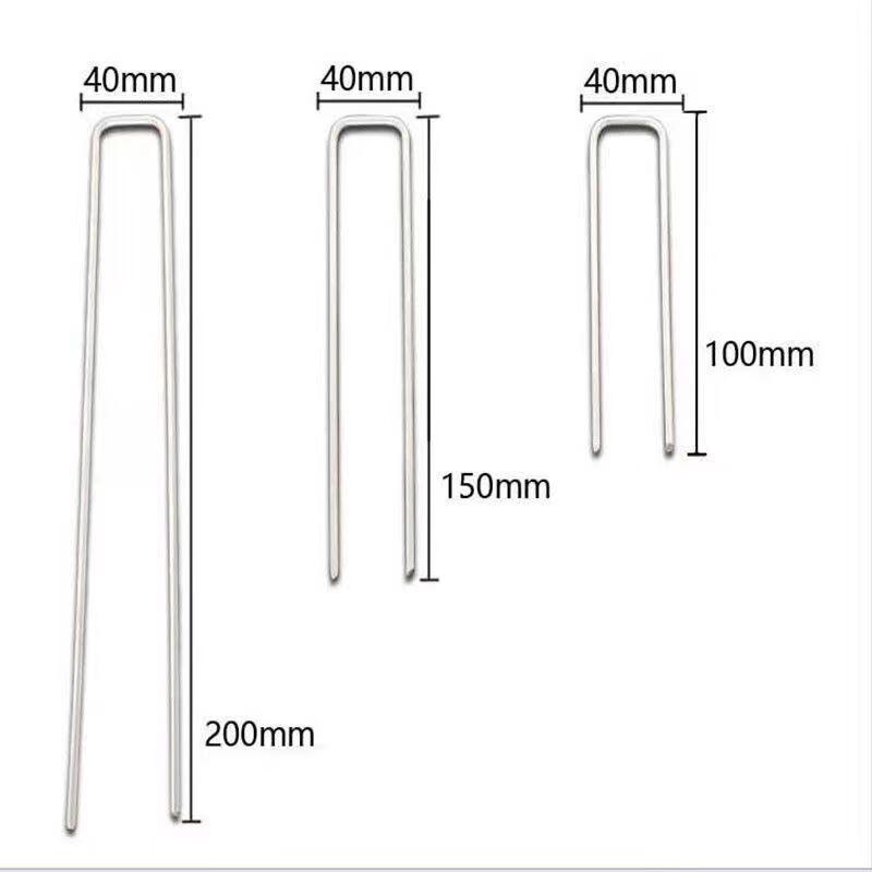 Galvanized U-shaped Garden Stakes