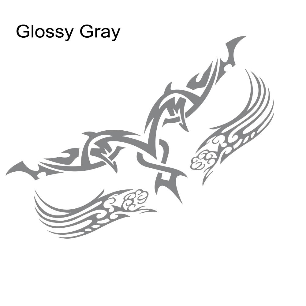 3pcs Fire Totem Car Stickers Self-Adhesive Front Cover Car Sports Car Engine Cover Stripe Stickers Auto Decoration Accessories