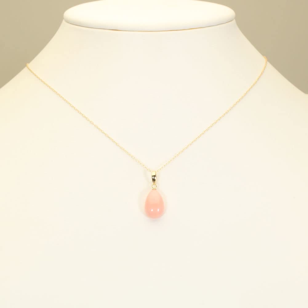 Miss Coral Pendant Necklace Single K18 Yellow Gold Undyed