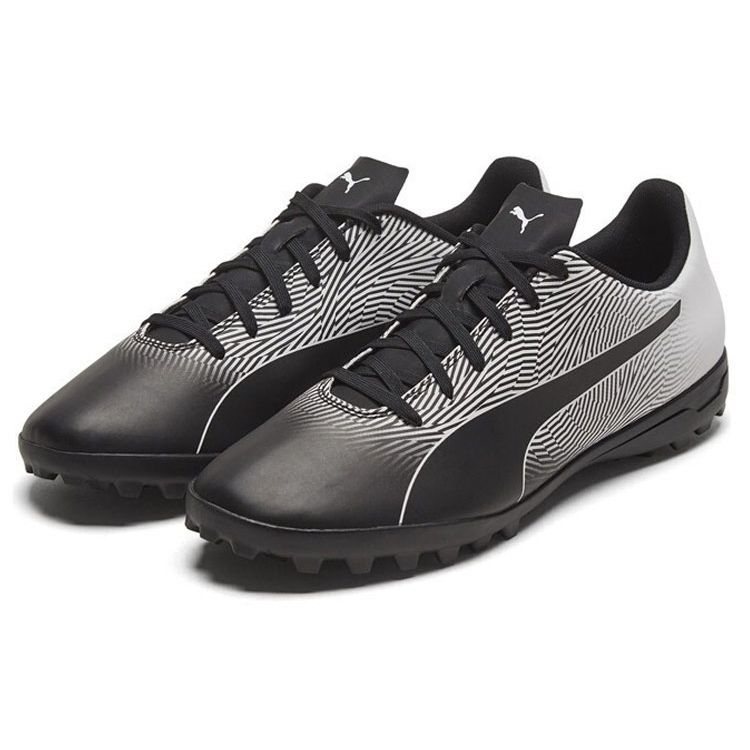 Puma Spirit Ii TT Lace-Up Textured Low-Top Sports Football Shoes Men Football Shoes Black Gray 105523-10