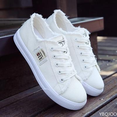 Lente Zomer Dames Canvas Sneaker Low Top Denim Sneakers Dames Vetersluiting Platte Canvas Board Schoenen Dames sapatos femininos