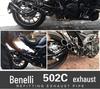 Compatible Mid and Rear Pipe Exhaust for Benelli Leoncino 500, Jinpeng TRK502, Big Devil 502C.