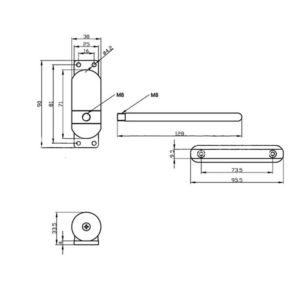 Mounted Door Gate Closer Adjustable Automatic Metal Surface Spring invisible