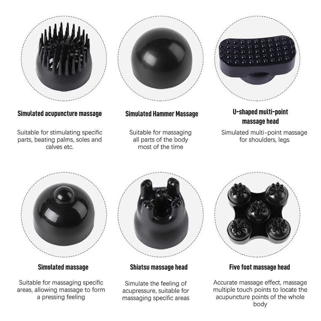 Deep Tissue Massager Handheld Electric Muscle Relief for Neck Back Pain - Portable Massage Gun for Sore Muscles