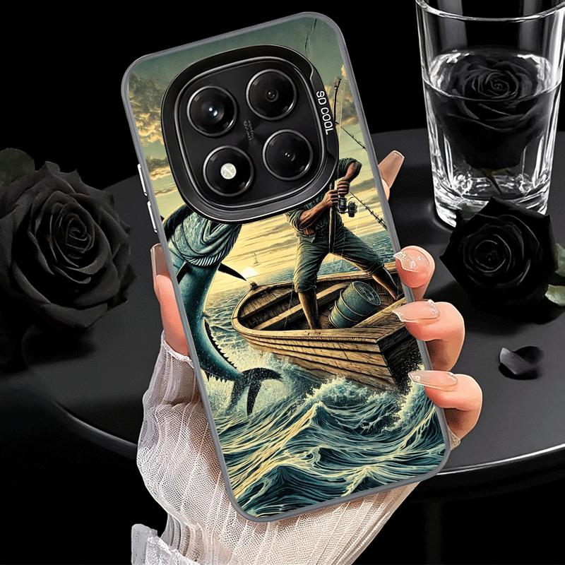 Hunting Fishing Man Shockproof Phone Case for Xiaomi Redmi Note 15 14 13 12 Pro Plus 11 11S 11T 5G Cover Anti Fall Fundas