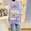 Schoolbag schoolbag female large-capacity primary and secondary school student backpack lightweight burden reduction high-value backpack Korea