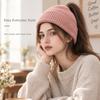 Windproof High Ponytail Beanie Hat Ear Protection Winter Hat Fashion Skull Cap  Women And Girls