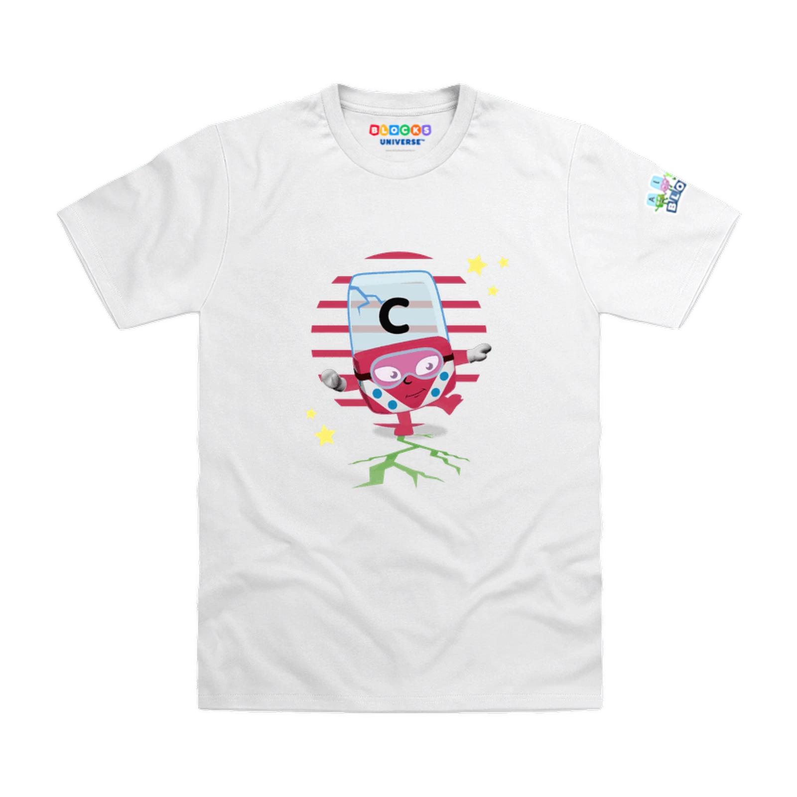 Officially Licensed Alphablocks - Alphablock C - Cracking! Kids T-Shirt 110