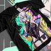 2026 Hot Sale Cyberpunk Edgerunners Lucy Double Sided Anime Graphic T-shirt Men Women Gothic Oversized T-shirts Breathable Streetwear Casual Tees