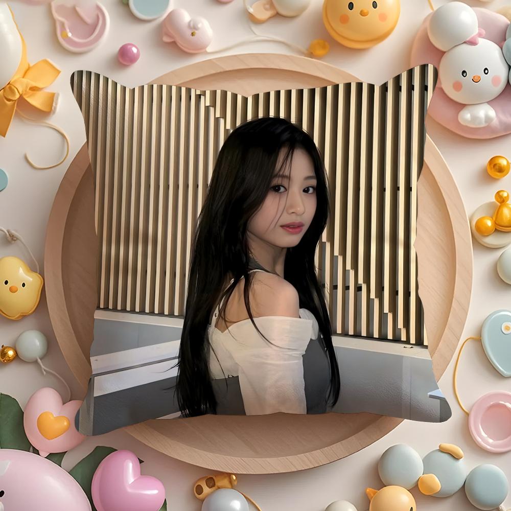 KPOP A-AhyeonS'S Cushion Cover Home & Car Multi-Scene Pillow Cover - Reversible, Soft & Durable for Daily Use
