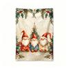 Christmas Gnome Dwarf Watercolor Print Flannel Blanket Winter Holly Soft Warm Throw Blanket Sofa Bed Xmas Home Decor Gift