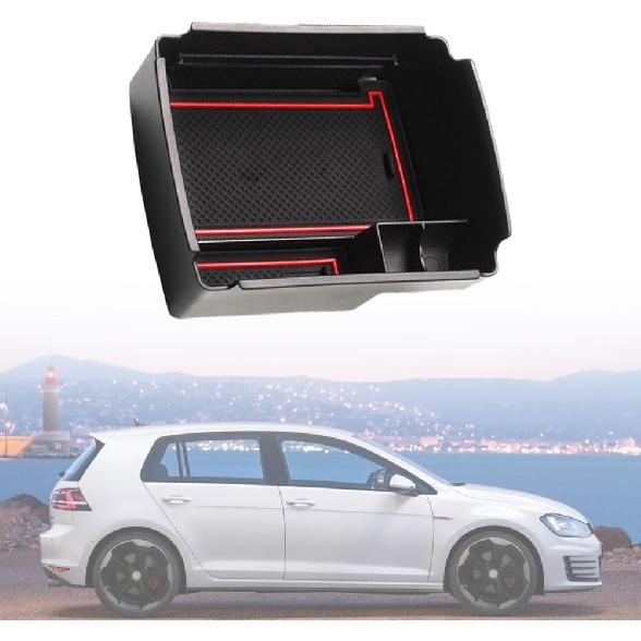 Armrest Box Oragnizer Tray Secondary Storage Box, Center Console Organizer Tray, Compatible with VW Golf 7 MK7 VII GTI