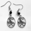 Pendientes Largos Retro Góticos Color Plata El Ojo de Horus Calavera Murciélago Cuervo Mariposa Gato para Mujeres Joyería de Fiesta de Halloween Regalos