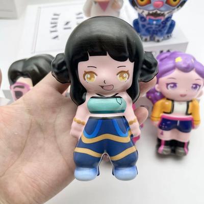 KPop Demon Hunters Stress Relief Toy Series Anime Rumi Zoey Mira Character Hand Pinch Slow Rebound Stress Relief Toy Healing Gif