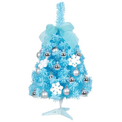 Artificial Christmas Tree,Blue Small Christmas Tree With Lights,Desktop Decoration Tree,Table Top Xmas Tree Christmas Decoration