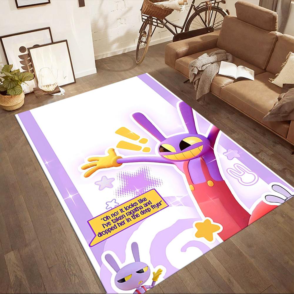 Digital Circus Area Rug Design For Game Room Playrooms Outdoor Hallway Antislip Carpet Office Home Decor Perfect Gift For Friends Family