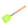 Durable Wooden Handle Silicone Kitchenware 7-Piece Set: Non-Stick Spatula & Spoon