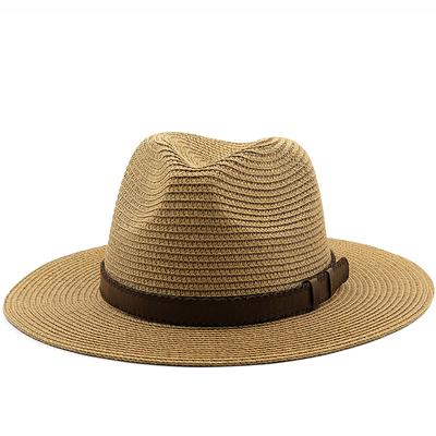 Simple Parent-child Panama Hats Lady Beach Hat Women Wide Brim Straw Hat Man Summer Sun Cap Fedora Hat 54cm 56-58cm 59-61cm