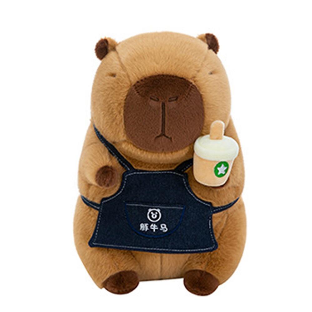 Drink Capybara Plush Doll Stuffed Capybara Fluffty Doll Capybara Plush Toy  Children Gift