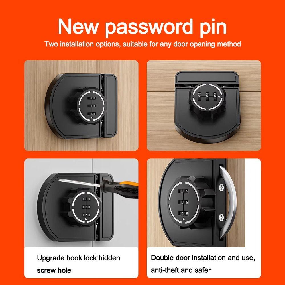 Universal Keyless Combination Lock Code Protection Zinc Alloy Closet Lock Drawer Lock Office