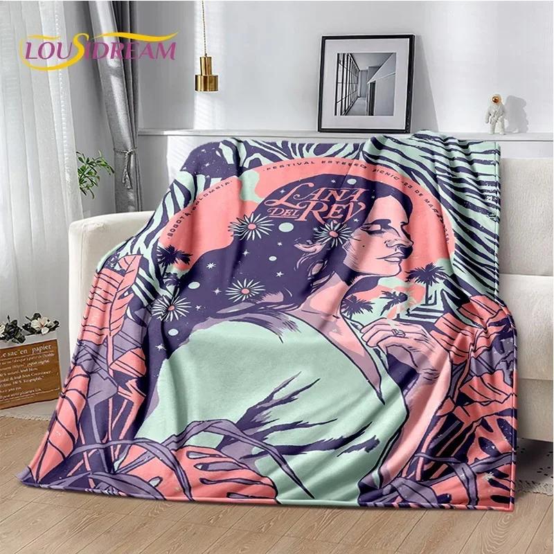 Coperta HD Lana Del Rey Cantante Lizzy Grant, Morbida Coperta Plaid per Casa Camera da Letto Letto Divano Picnic Viaggio Ufficio Coperta per Bambini