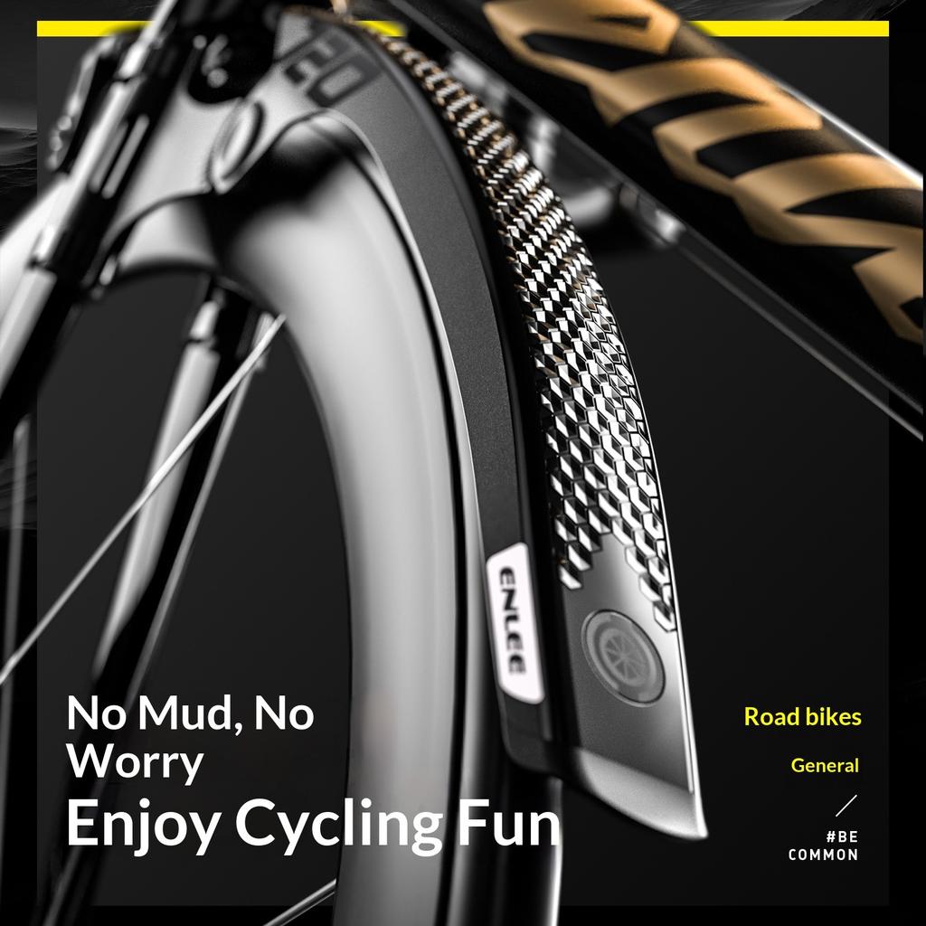ENLEE Road Car Fender, Melon Car Gravel Bike Quick Dismantling Extended Gear Rain Board Adjustable 700C Mud Removal