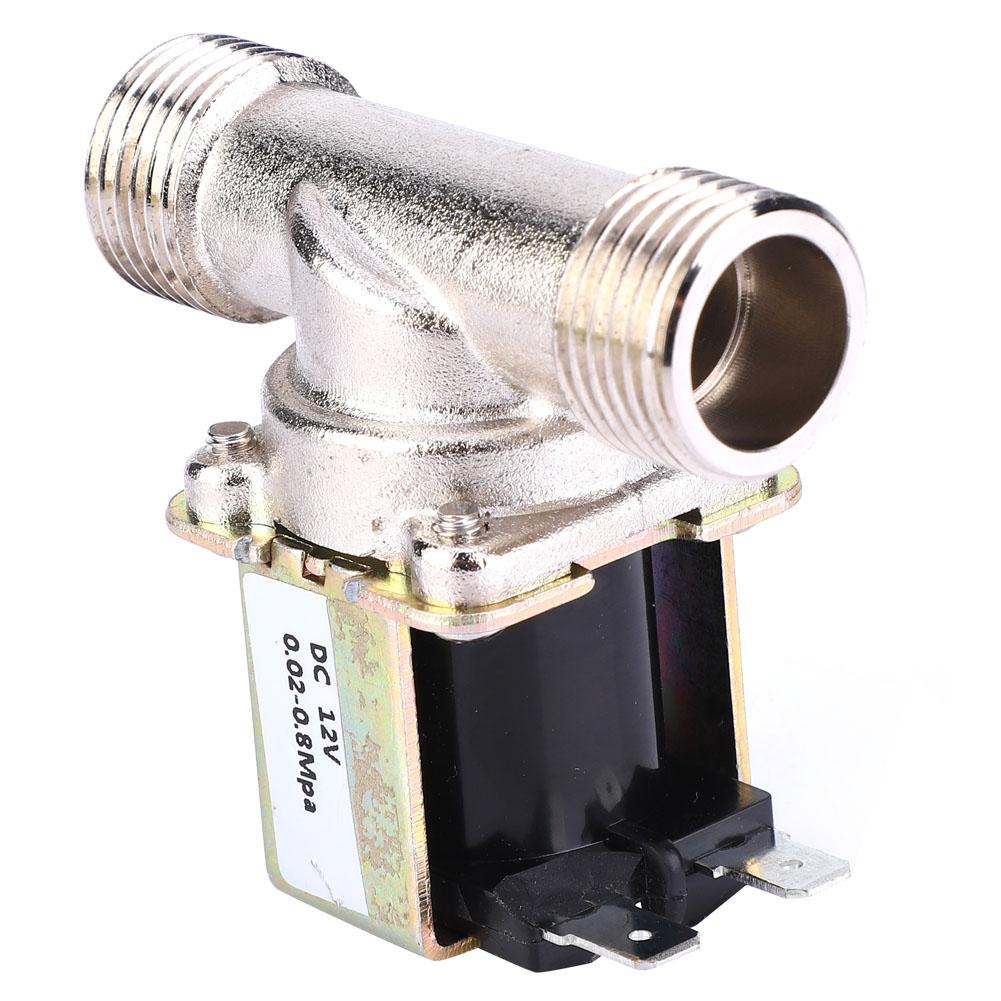 12V G1Celsius2 NC Corrosion Resistant Brass Electric Solenoid Valve   Threads Sensitive Switching Normally Closed Water Inlet Valve for