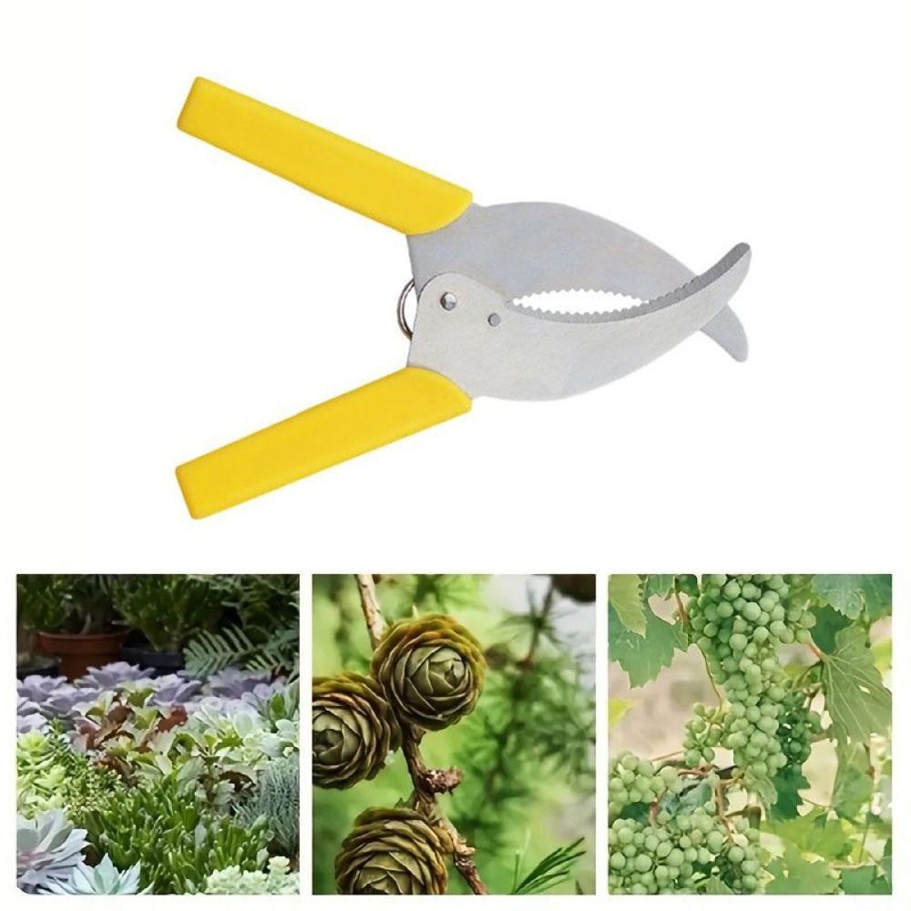 Comfortable Grip Garden Ring Shear Serrated Edge Tree Branches Ring Barking Cutter  Potted