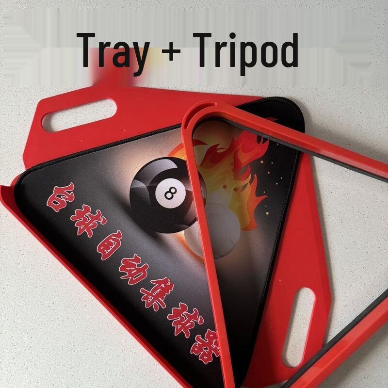 Billiard Triangle Rack & Ball Tray Set