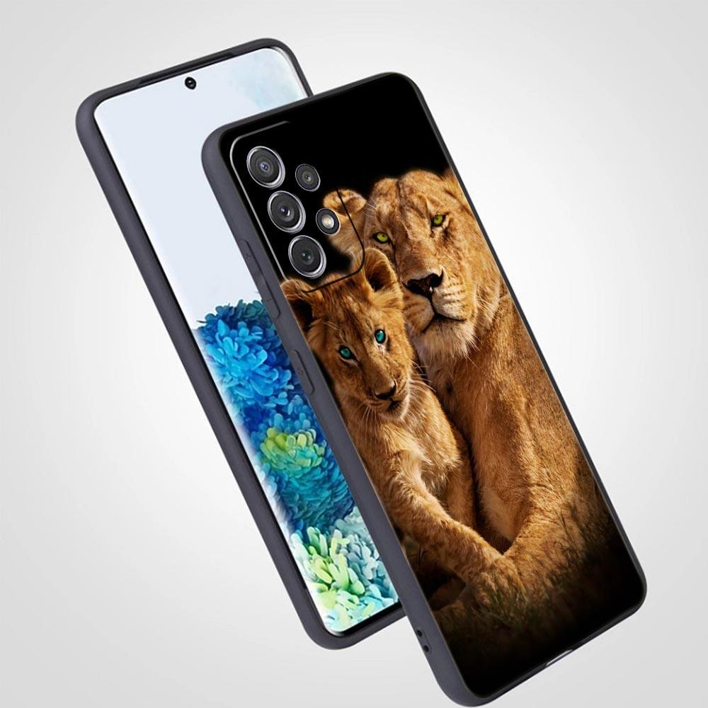 Lion Alpha Male Cub Phone Case For Samsung Galaxy A17 A07 A55 A35 A25 A15 A05s A33 A31 A23 A21s A13 A41 A73 A53 A51 A71 A03Cover
