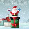 Christmas Inflatable Santa Gift Box Led Decoration