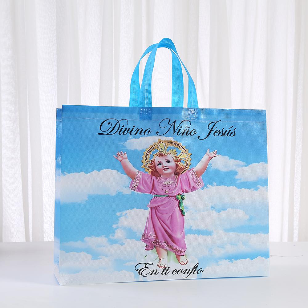 12pcs Festival Gift Bags With Handles Reusable Shopping Bags Printed Non Woven Tote Bags For Party Favors Retail And Gift Pack