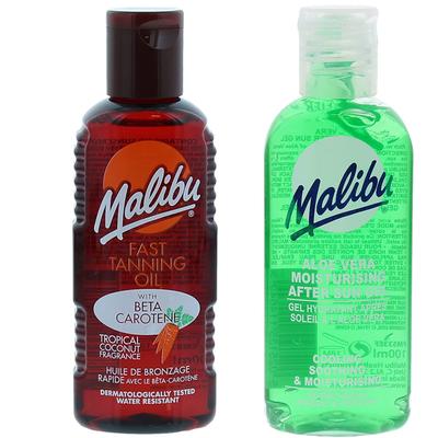 Malibu Quick Tanning Oil 100ml + Aloe After Sun 100ml