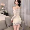Sex Underwear Plus Size Spice Girl Shows Body Lace Lace Dress Off Shoulder Slim Fit Waist Hip Skirt