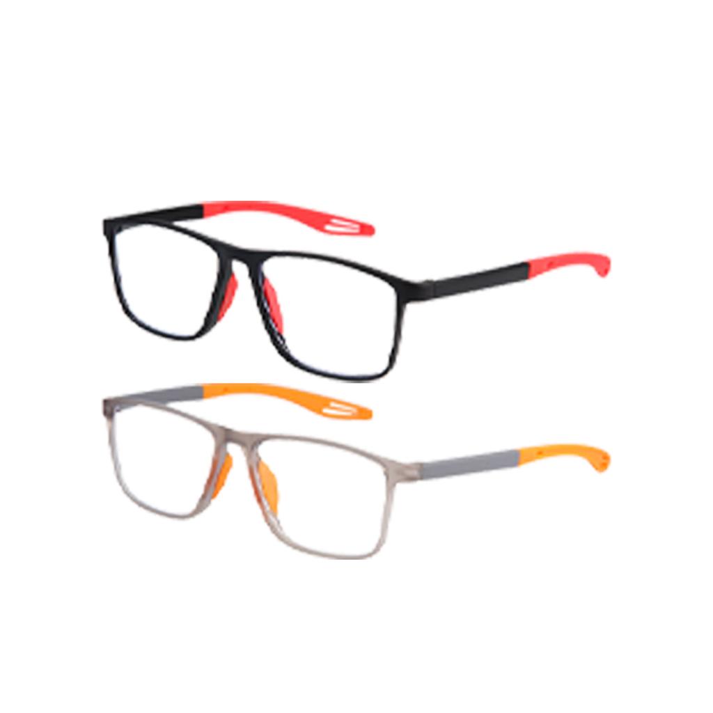 2pcs Square Multifocal Progressive Reading Glasses Men and Women Fashion With Diopters Anti-glare Computer Eyeglasses Women