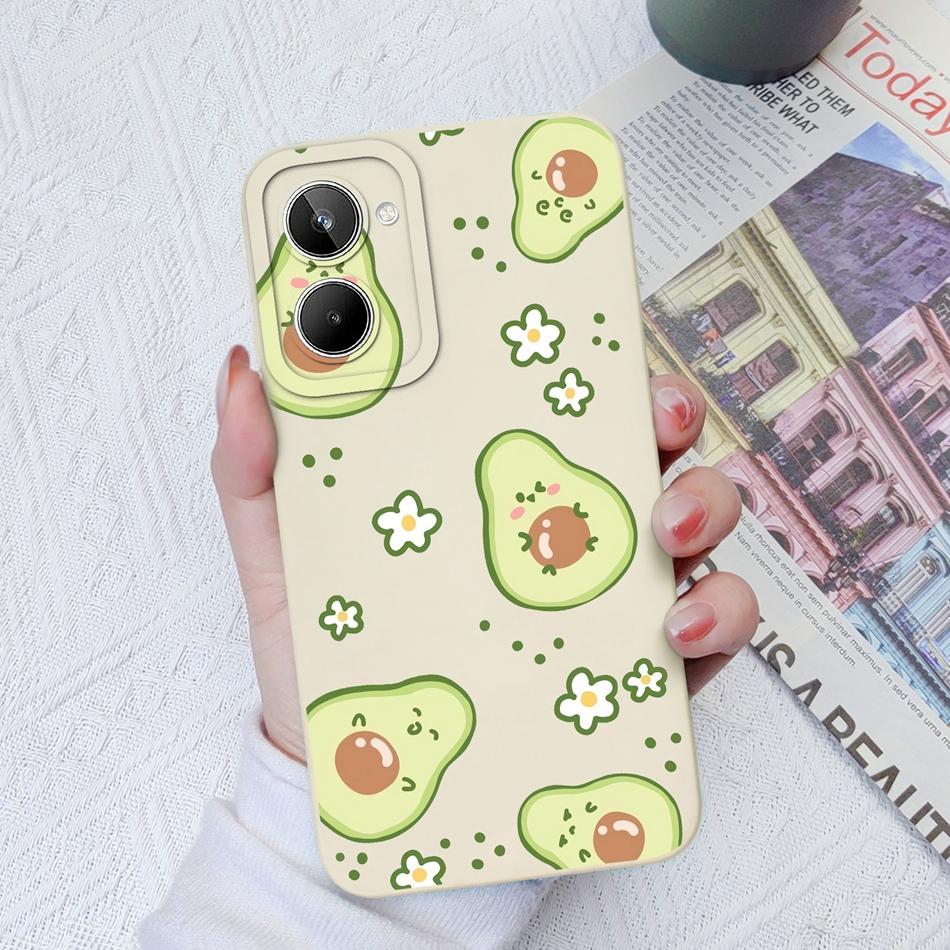 For Realme 10 Pro Plus Case Cartoon Soft Smooth Liquid Silicone Cover Camera Shell For OPPO Realme10 10Pro+ Coque Funda Capa