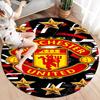 Manchester United F Round Area Rug,Carpet Rug for Living Room Bedroom Sofa Playroom Decor,Non-slip Floor Mat